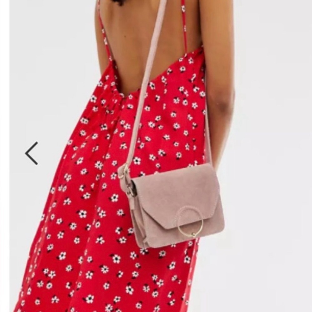 ASOS Maroon Red Suede Ring and Ball Crossbody Bag - Picture 15 of 15